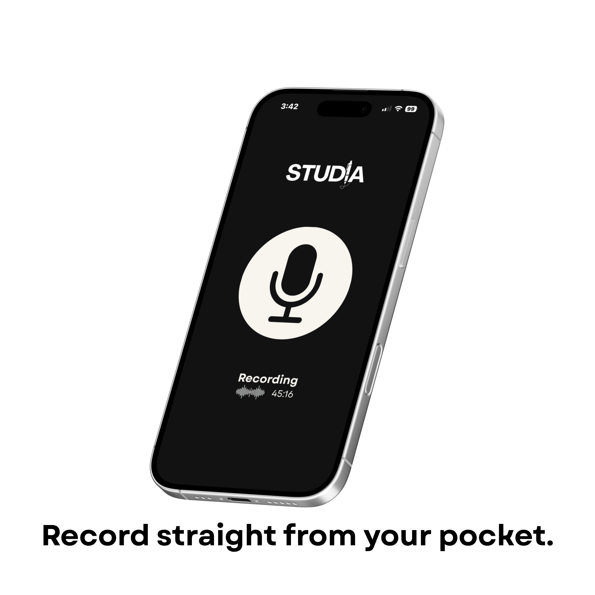 Recording a lecture with Playback in the Studia app